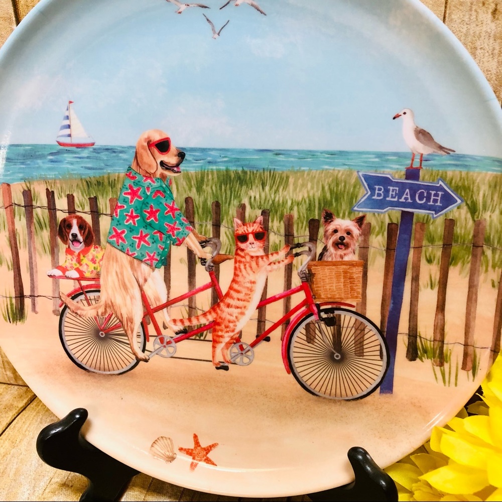“Dogs on Bicycle” (Set of 4 Plates) - Picture 4 of 6